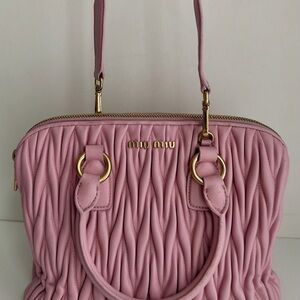Authentic Miu Miu Matelasse Two-way Satchel Crossbody Handbag